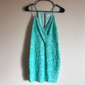 Blue Greylin Mini Dress